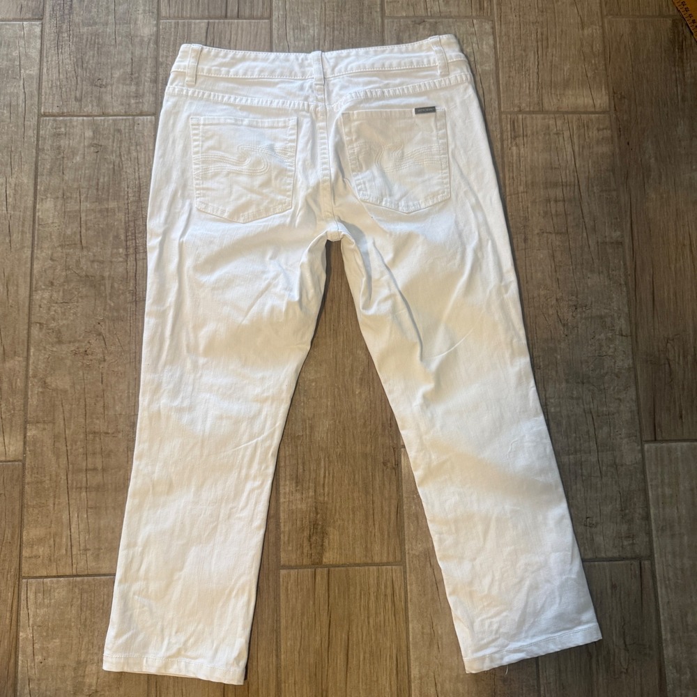 White House Black Market Cropped Jeans in White - Picture 11 of 16